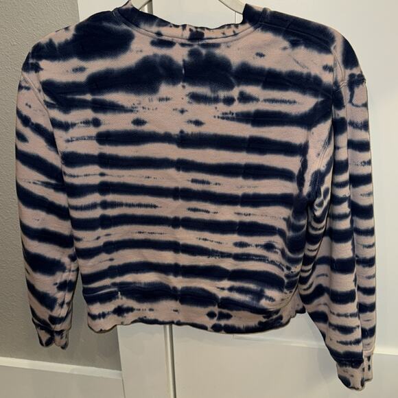 Rails Ramona Tie Dye Striped Sweater Sweatshirt In Indigo Blue and Pink XS - Picture 4 of 7
